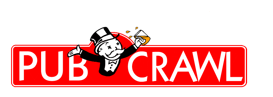 Monopoly Board Pub Crawl Our very fun logo for the London Monopoly board pub crawl